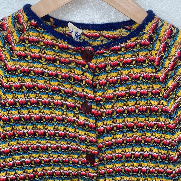 Vintage Orlon Knitted Button Down Poncho Shawl Cape Wrap - Picture 4 of 15